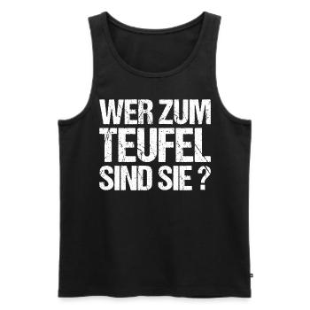 Wer sind sie Chef Kollege Arbeit Kollegin - Männer Premium Bio Tank Top - Schwarz - Vorne - Michal (187cm)