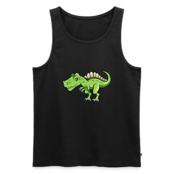 Kawaii Spinosaurus - Männer Premium Bio Tank Top - Schwarz - Vorne - AI Model Male 178 light (178cm)