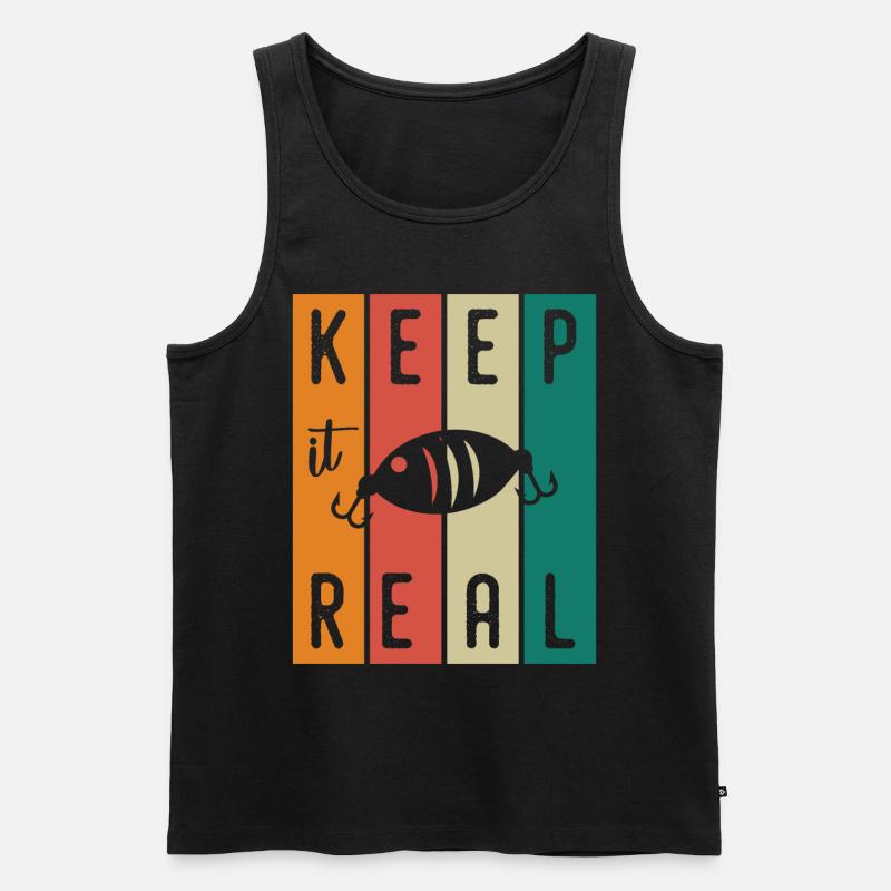 Keep It Real - - Männer Premium Bio Tank Top - Schwarz