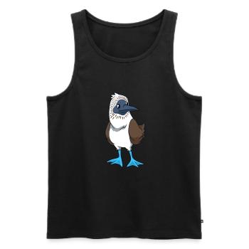 Kawaii Blaufußtölpel - Männer Premium Bio Tank Top - Schwarz - Vorne - AI Model Male 178 light (178cm)
