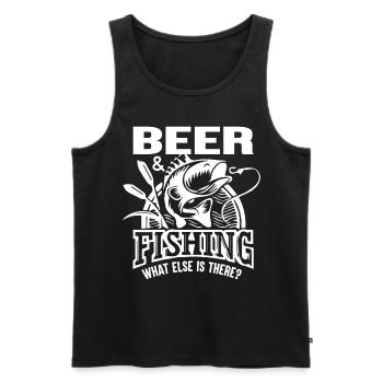 Beer and fishing What else is there - - Men's Premium Organic Tank Top - black - Front - Michal (187cm)