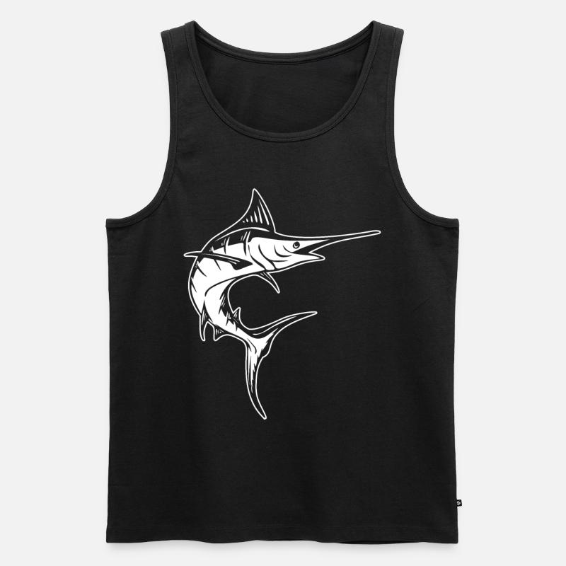 Fischen - - Männer Premium Bio Tank Top - Schwarz