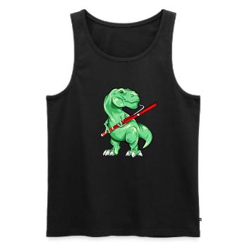 TREX plays bassoon - Men's Premium Organic Tank Top - black - Front - Michal (187cm)