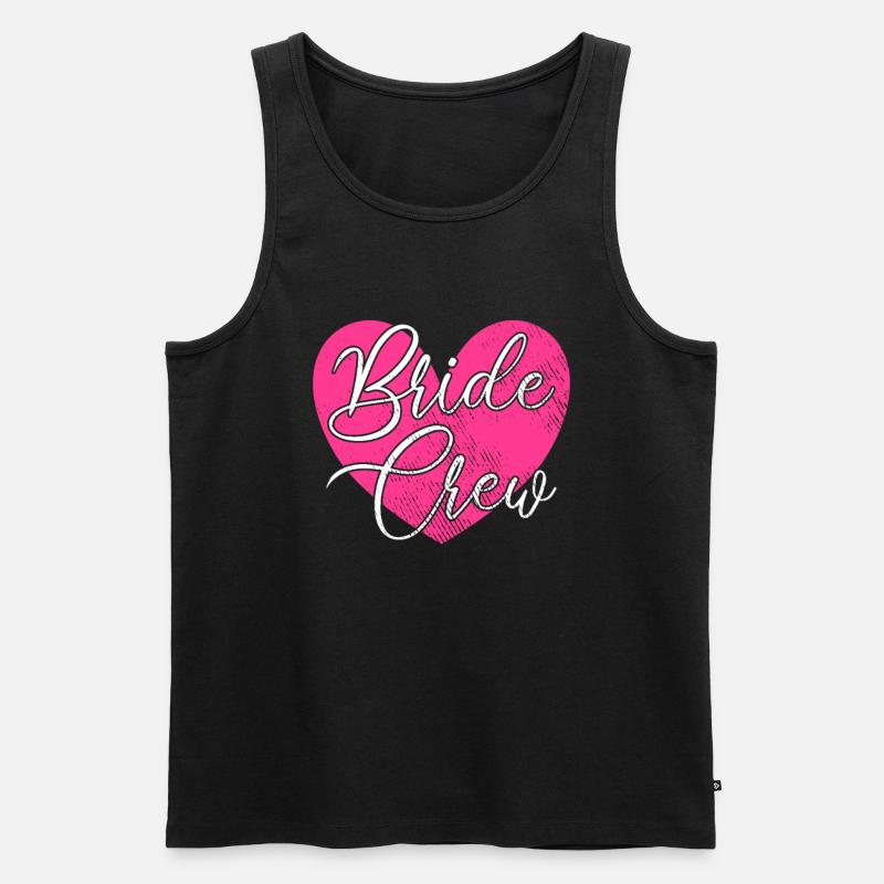 Team Braut bride crew - Männer Premium Bio Tank Top - Schwarz