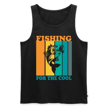 Pêche aux plus cool - - Débardeur bio Premium Homme - noir - Devant - Michal (187cm)
