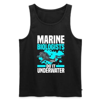 Biologie marine - Débardeur bio Premium Homme - noir - Devant - AI Model Male 178 light (178cm)