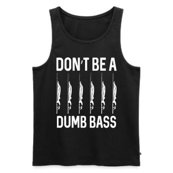 Ne sois pas une basse stupide - - Débardeur bio Premium Homme - noir - Devant - AI Model Male 178 light (178cm)