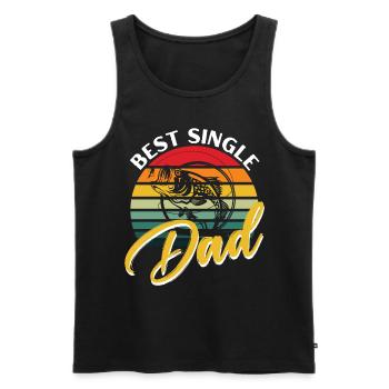 Best single father -. - Men's Premium Organic Tank Top - black - Front - Michal (187cm)