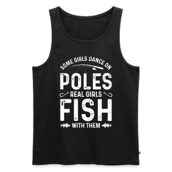 Certaines filles dansent sur des poteaux De vraies filles - Débardeur bio Premium Homme - noir - Devant - Michal (187cm)