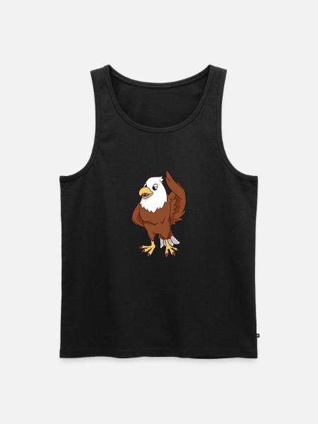Kawaii White-tailed Eagle - Men's Premium Organic Tank Top - black