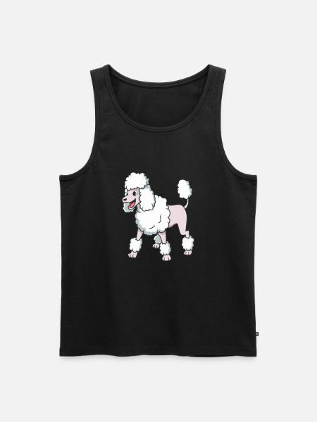 Kawaii Pudel - Männer Premium Bio Tank Top - Schwarz