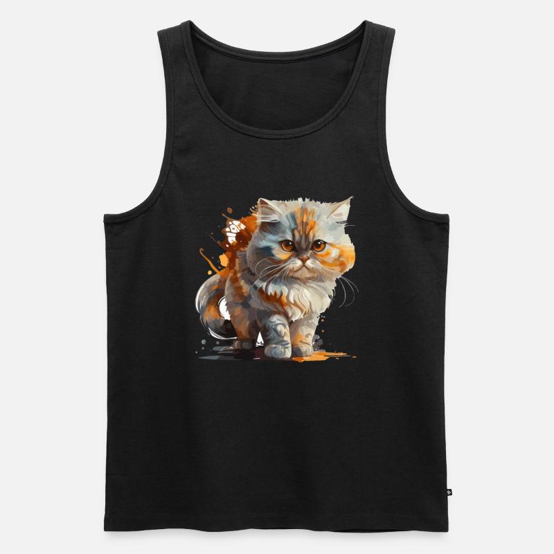 Katze - Männer Premium Bio Tank Top - Schwarz