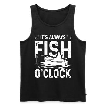 C’est toujours l’horloge à poisson - Débardeur bio Premium Homme - noir - Devant - Michal (187cm)
