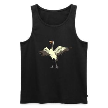 Grue Kawaii - Débardeur bio Premium Homme - noir - Devant - Michal (187cm)