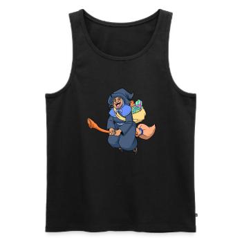 Weihnachtliche Hexe - Befana - Männer Premium Bio Tank Top - Schwarz - Vorne - AI Model Male 178 light (178cm)