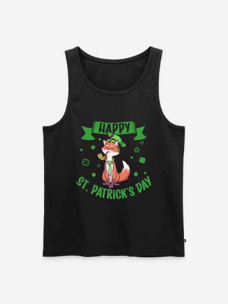St Patrick’s Fox - Bonne Saint-Patrick - Débardeur bio Premium Homme - noir