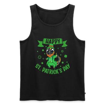 St Patrick's Salamander - Happy St Patrick's Day - Men's Premium Organic Tank Top - black - Front - Michal (187cm)