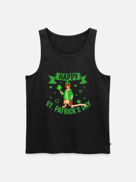 St Patrick’s Kangaroo - Bonne Saint-Patrick - Débardeur bio Premium Homme - noir