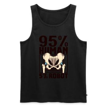 5 percent robot - hip surgery - Men's Premium Organic Tank Top - black - Front - Michal (187cm)