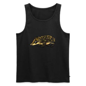 Tenrecs rayés Kawaii - Débardeur bio Premium Homme - noir - Devant - Michal (187cm)
