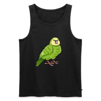 Kawaii Kakapo - Men's Premium Organic Tank Top - black - Front - Michal (187cm)