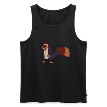 Écureuil géant Kawaii - Débardeur bio Premium Homme - noir - Devant - AI Model Male 178 light (178cm)