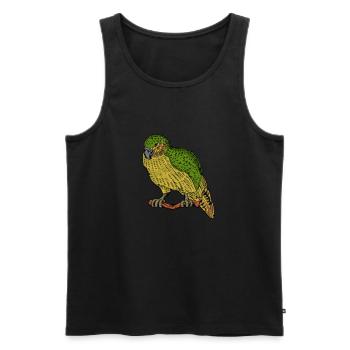 Zeichnung eines Kakapo - Männer Premium Bio Tank Top - Schwarz - Vorne - AI Model Male 178 light (178cm)