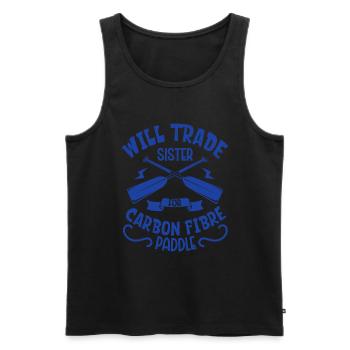 Handle Schwester für Carbon Paddel - Drachenboot - Männer Premium Bio Tank Top - Schwarz - Vorne - AI Model Male 178 light (178cm)
