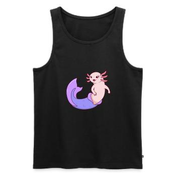 La Sirène Axolotl - Débardeur bio Premium Homme - noir - Devant - Michal (187cm)