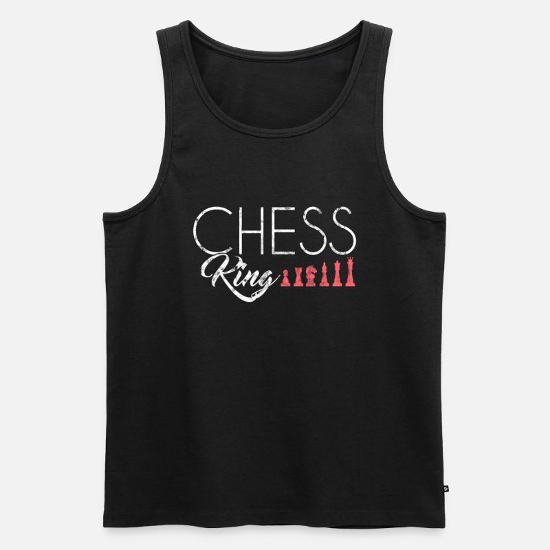 Chess King - Männer Premium Bio Tank Top - Schwarz