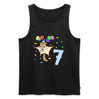 With flying squirrels - children's birthday 7 years - Men's Premium Organic Tank Top - black - Front - AI Model Male 178 light (178cm)