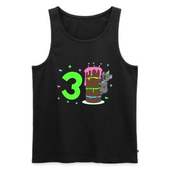 With Koala - Children's Birthday 3 Years - Men's Premium Organic Tank Top - black - Front - Michal (187cm)