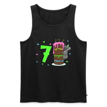 With Koala - Children's Birthday 7 Years - Men's Premium Organic Tank Top - black - Front - Michal (187cm)