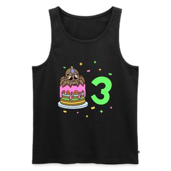 With Spider - Children's Birthday 3 Years - Men's Premium Organic Tank Top - black - Front - Michal (187cm)