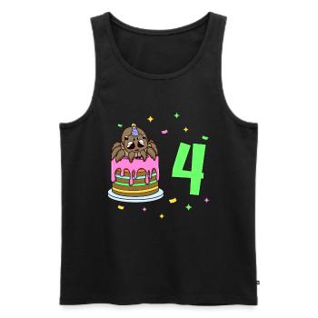 With Spider - Children's Birthday 4 Years - Men's Premium Organic Tank Top - black - Front - Michal (187cm)