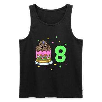 Avec Spider - Anniversaire des enfants 8 ans - Débardeur bio Premium Homme - noir - Devant - Michal (187cm)