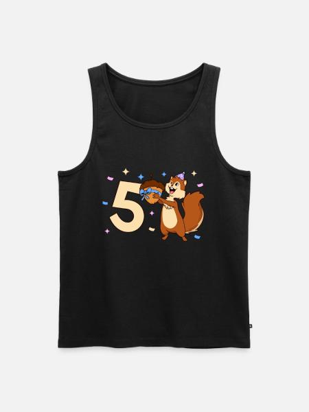 Chipmunk - Children's birthday 5 years - Men's Premium Organic Tank Top - black