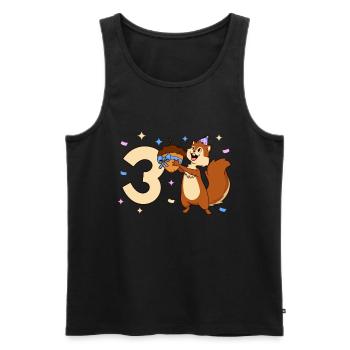 Chipmunk - Children's birthday 3 years - Men's Premium Organic Tank Top - black - Front - Michal (187cm)