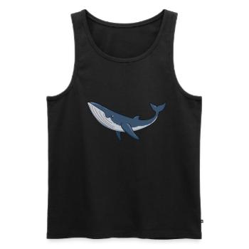 Kawaii Whale - Minke Whale - Men's Premium Organic Tank Top - black - Front - AI Model Male 178 light (178cm)
