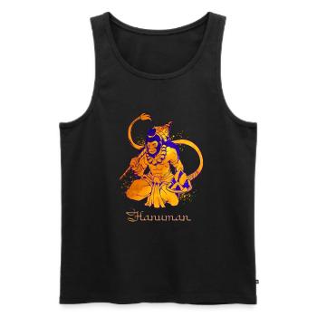 Hindu God - Lakshmi - Men's Premium Organic Tank Top - black - Front - AI Model Male 178 light (178cm)