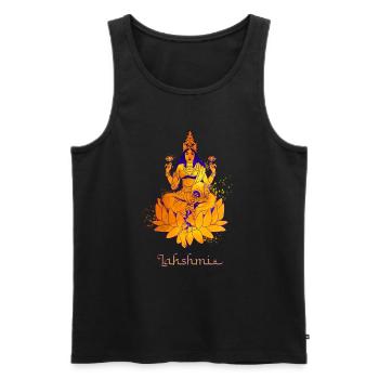 Hindu Gott - Lakshmi - Männer Premium Bio Tank Top - Schwarz - Vorne - AI Model Male 178 light (178cm)