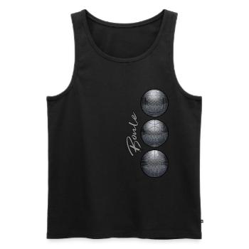 Boules - Débardeur bio Premium Homme - noir - Devant - AI Model Male 178 light (178cm)