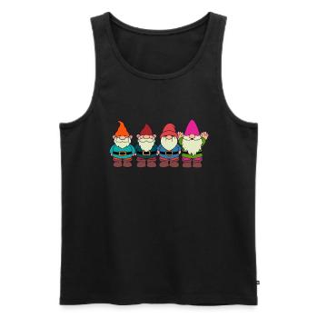 4 garden gnomes - Men's Premium Organic Tank Top - black - Front - Michal (187cm)