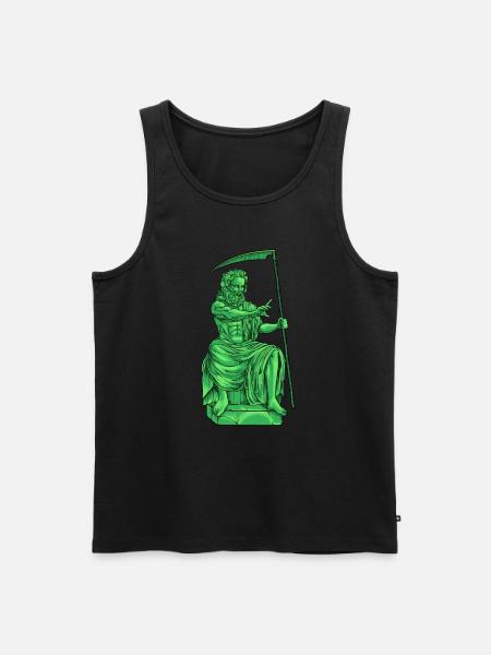 Griekse god Kronos - Romeinse god Saturnus - Mannen Premium Bio Tanktop - zwart