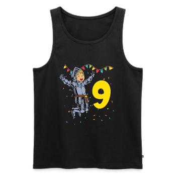 With Ritter - Jungs Birthday 9 years - Men's Premium Organic Tank Top - black - Front - AI Model Male 178 light (178cm)