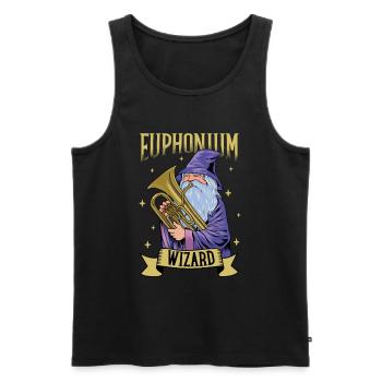 Euphonium Wizard - Euphonist - Men's Premium Organic Tank Top - black - Front - AI Model Male 178 light (178cm)