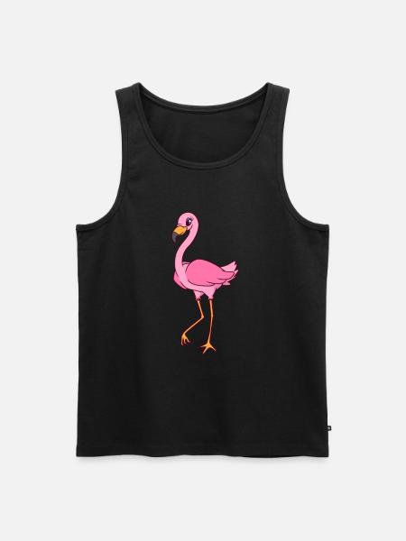 Kawaii Flamingo - Männer Premium Bio Tank Top - Schwarz
