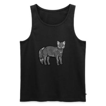 Drawing of a Maikong - Men's Premium Organic Tank Top - black - Front - AI Model Male 178 light (178cm)