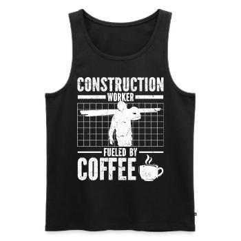 Handwerker - Männer Premium Bio Tank Top - Schwarz - Vorne - Michal (187cm)