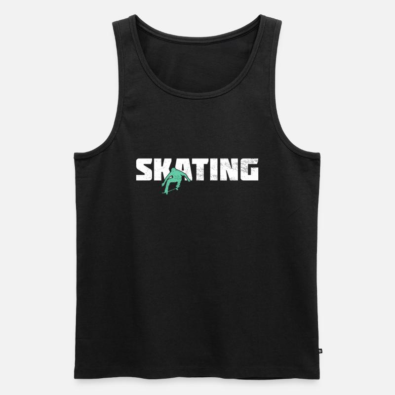Skating - Männer Premium Bio Tank Top - Schwarz